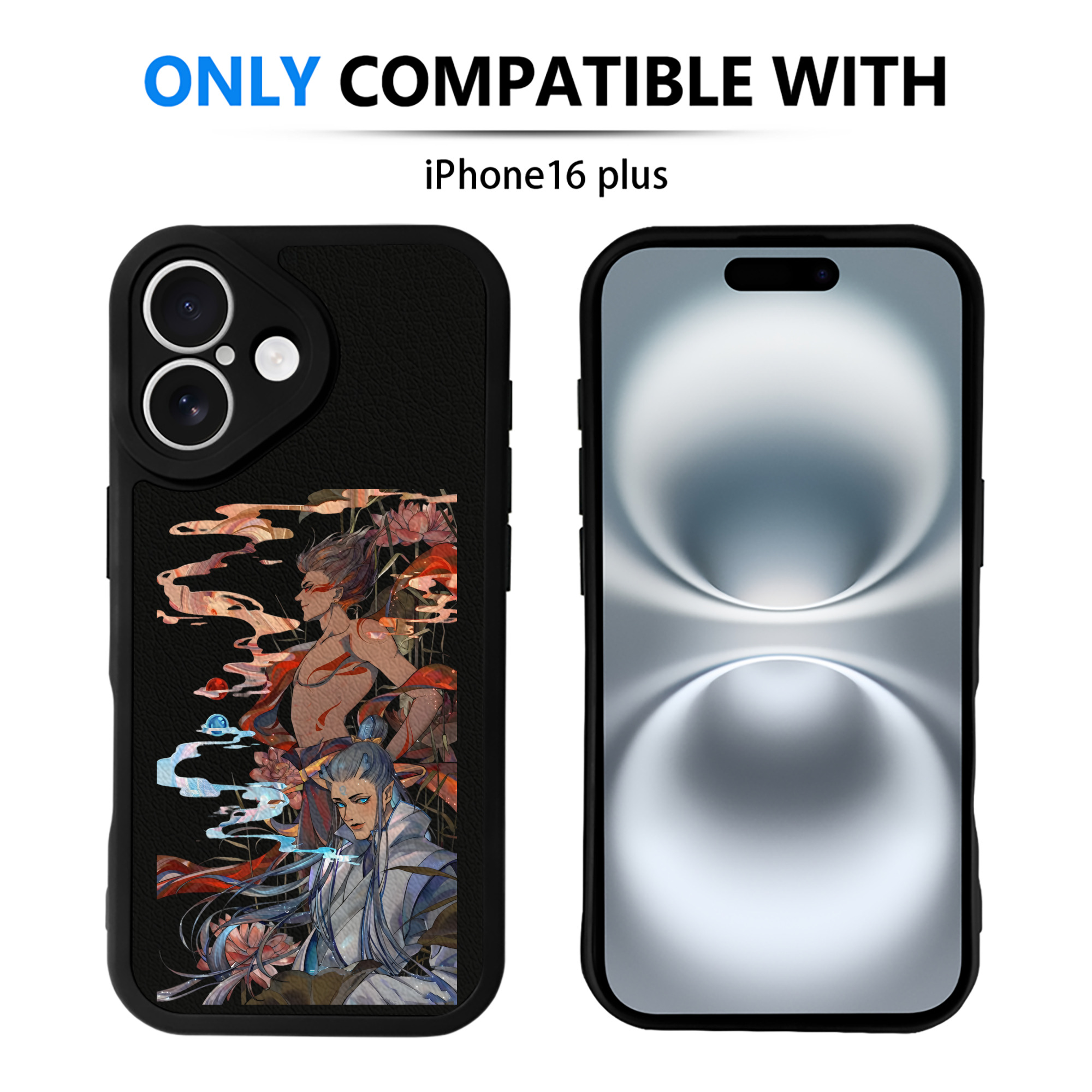（画像用） Ne Zha 2 ナタ 魔童の大暴れ 【iPhone 16シリーズ対応】シリコンスマホケース（レザー調） 材質：シリコン